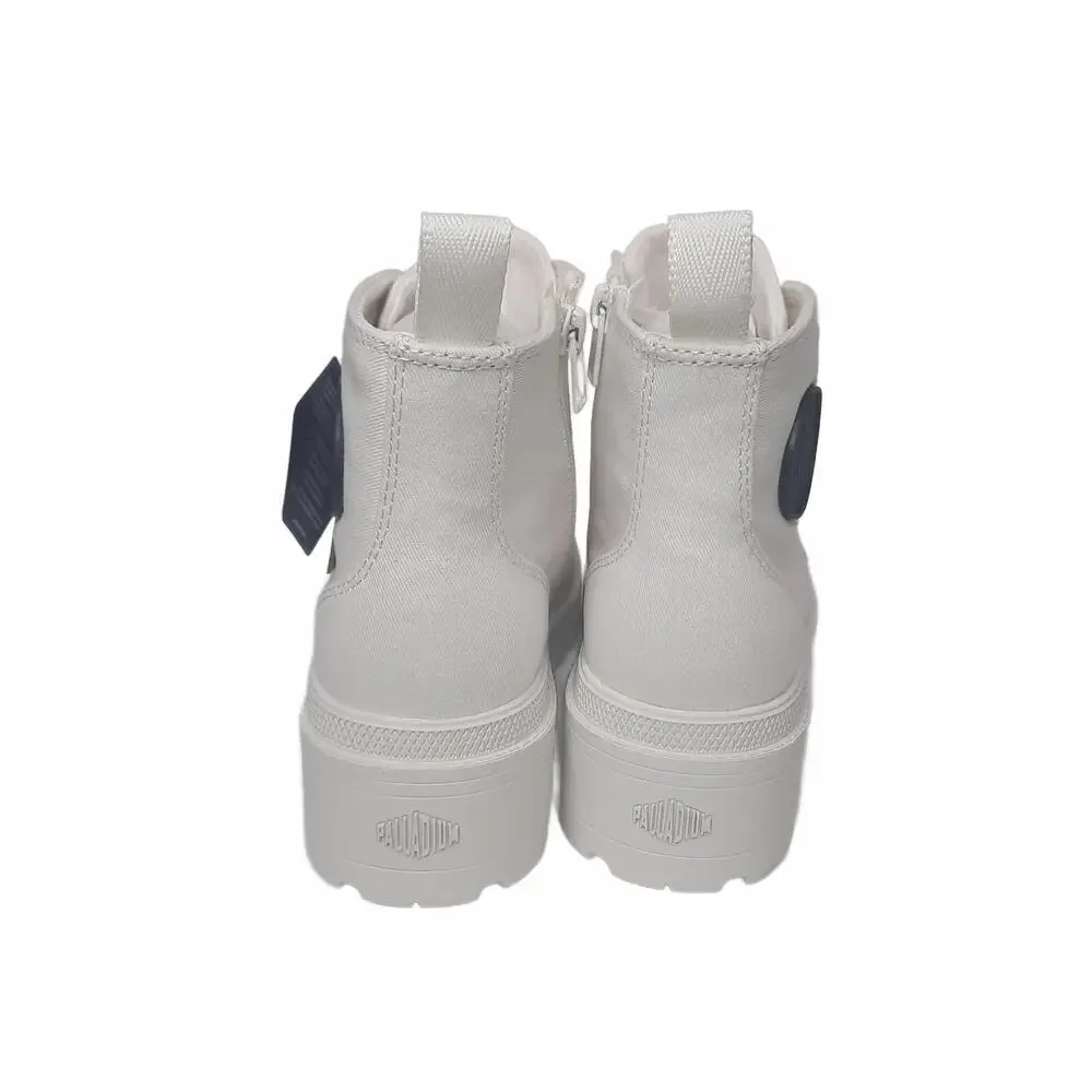 Palladium Pallabase Twill Women's White‎ -Vegan Size 8.5